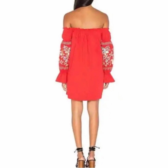 Free People Fleur Du Jour Mini Dress, Size L, Red - Picture 13 of 15